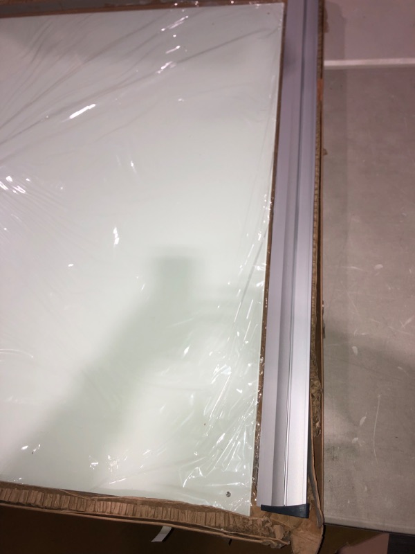 Photo 1 of Amazon Basics Glass Board, Magnetic Dry Erase White Board, Frameless, Infinity, 4 x 3 Foot 4' x 3' Magnetic