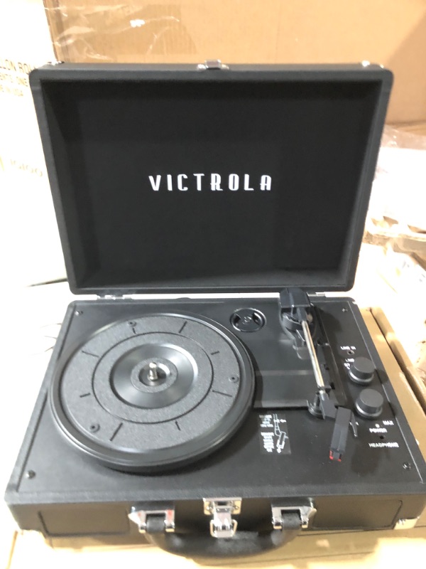 Photo 2 of Nonfunctonal Victrola Vintage 3-Speed Bluetooth Portable Suitcase Record Player with Built-in Speakers 