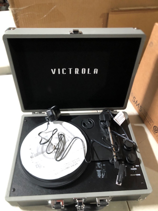 Photo 2 of Nonfunctional Victrola Vintage 3-Speed Bluetooth Portable Suitcase Record Player with Built-in Speakers