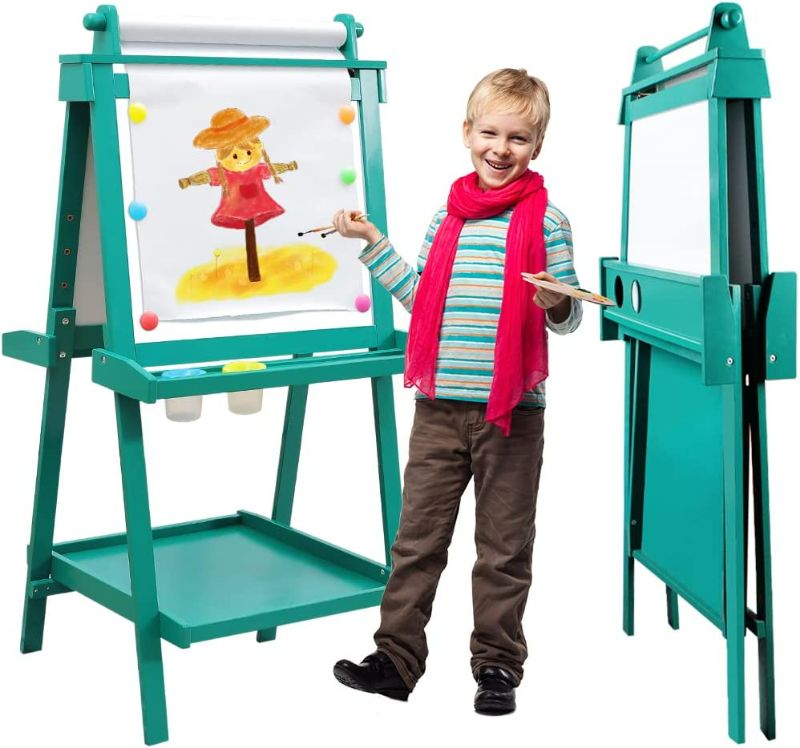 Photo 1 of Easel for Kids, JUZBOT Deluxe Wooden Standing Kids Easel