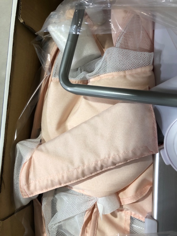 Photo 3 of Baby Delight Beside Me Dreamer Bassinet | Bedside Sleeper | 6-Position Height Adjustment | Peony Pink Classic Peony Pink