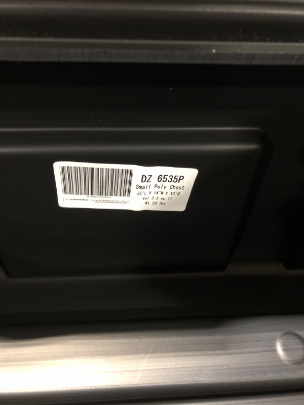 Photo 1 of Dee Zee 6535P 35" x 13" x 14" Plastic Poly Utility Chest Tool Box