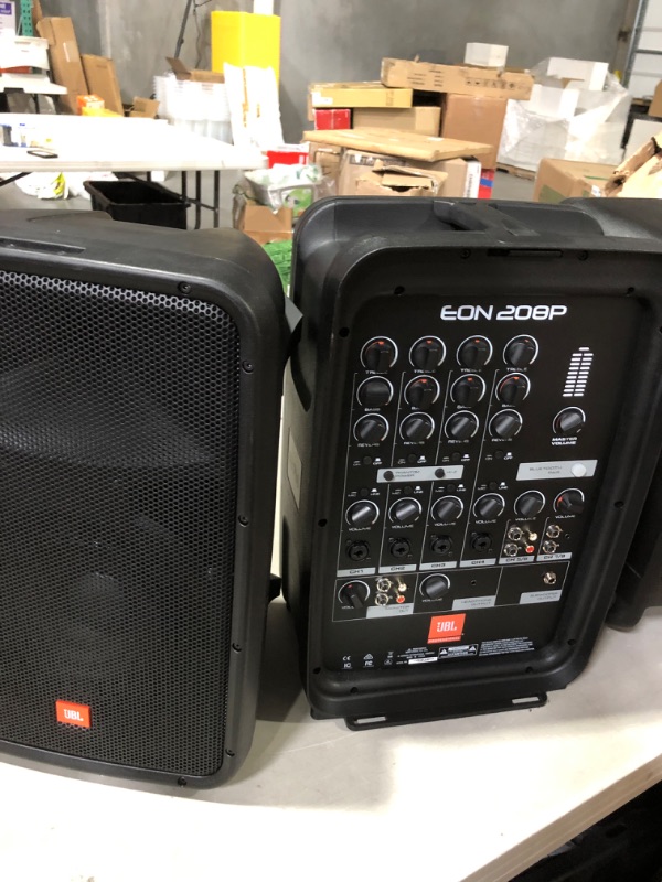 Photo 3 of ***SEE NOTES***NON WORKING*JBL Professional EON208P Portable All-in-One 2-way PA System with 8-Channel Mixer and Bluetooth 8" Speaker Speaker