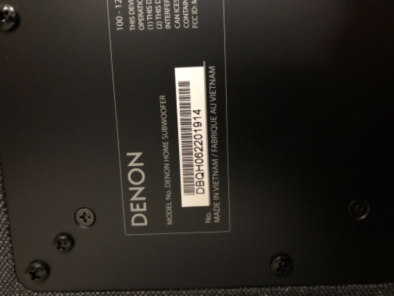 Photo 2 of **PARTS ONLY** Denon Home Subwoofer with HEOS Built-In, Deep, Powerful Bass, 8" Bass-Reflex Woofer, 13 x 13 x 14.5 inches