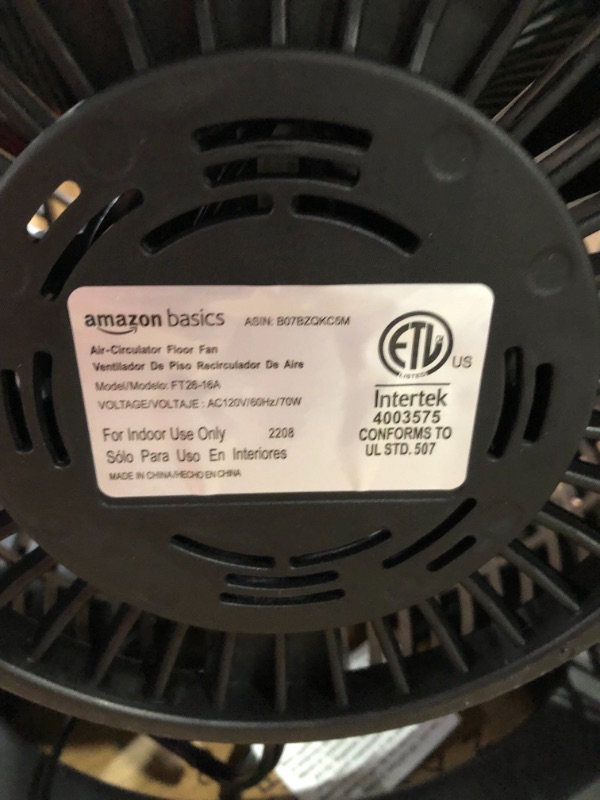 Photo 3 of Amazon Basics 3 Speed Small Room Air Circulator Fan, 11-Inch 11-Inch Air Circulator Fan