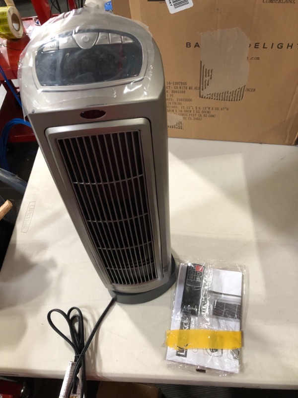 Photo 3 of Lasko 1500W Digital Ceramic Space Heater with Remote, 755320, Silver