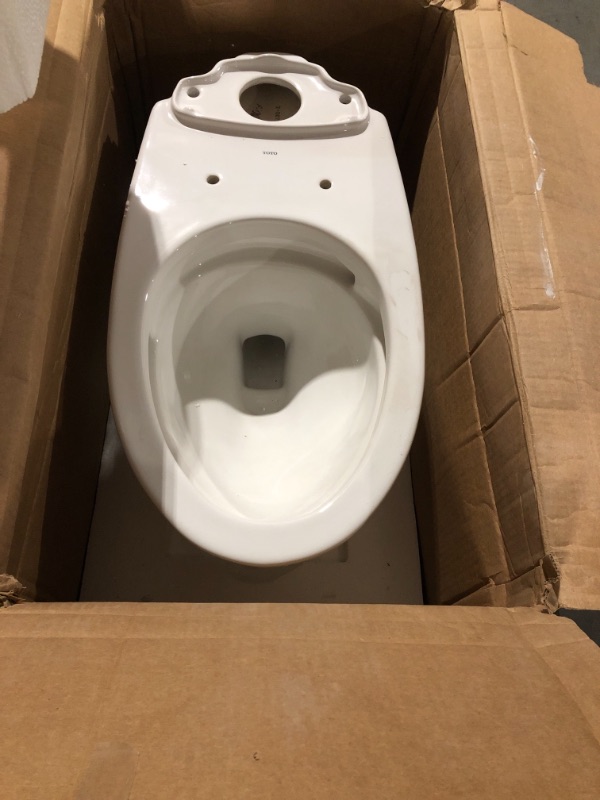 Photo 3 of !!!SEE CLERK NOTES!!!
TOTO Drake Two-Piece Elongated 1.6 GPF TORNADO FLUSH Toilet with CEFIONTECT, Cotton White - 