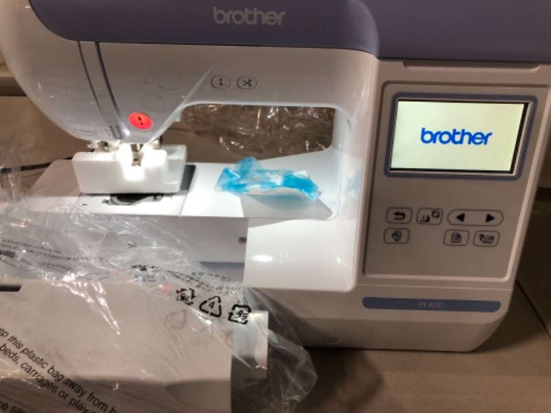 Photo 3 of Brother PE800 Embroidery Machine, 138 Built-in Designs, 5" x 7" Hoop Area, Large 3.2" LCD Touchscreen