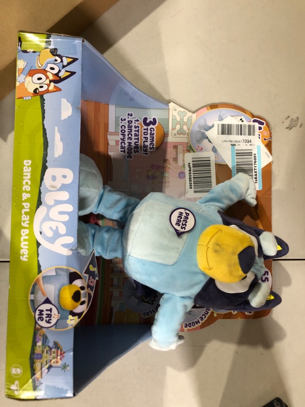 Photo 2 of Bluey Dance and Play 14" Animated Plush | Over 55 Phrases and Songs, Multicolor