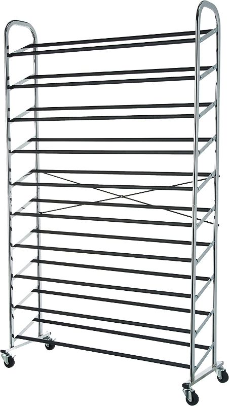 Photo 1 of Amazon Basics 50-Pair Shoe Rack Organizer