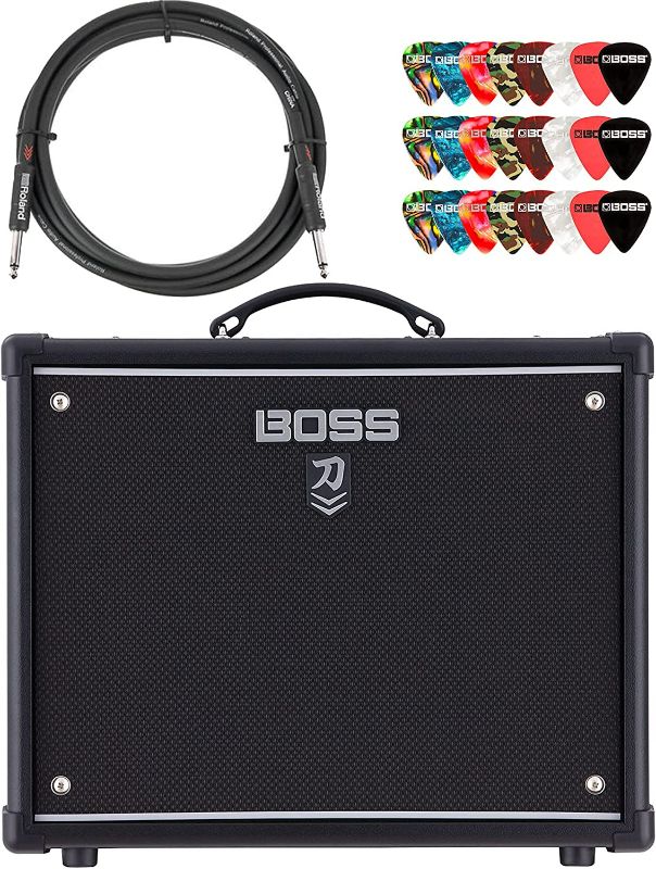 Photo 1 of Boss Katana 50 MkII Guitar Combo Amplifier Bundle with Instrument Cable and Picks