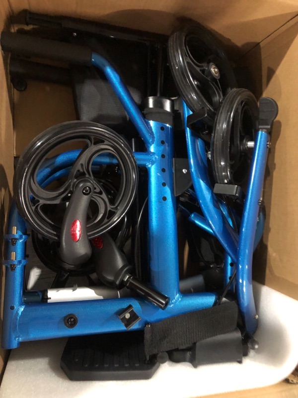 Photo 3 of [USED] 2 in 1 Rollator Walkers for Seniors with Padded Seat- (Blue)