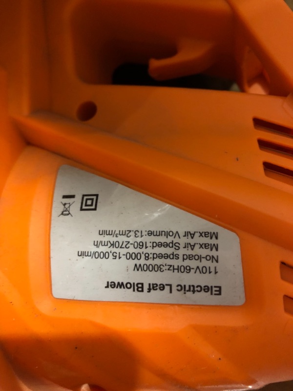 Photo 4 of [USED/MISSING] Husqvarna 952711925 125B 28cc 2-Cycle Handheld Gas Blower, Orange