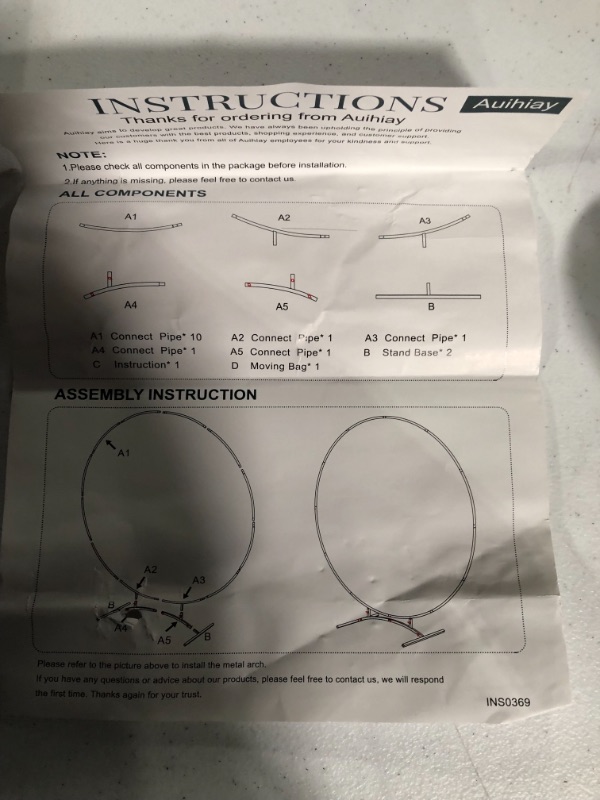 Photo 2 of Auihiay Round Backdrop Stand Circle Arch Stand, 6.5 Ft Ballon Arch Holder Kit Metal Circle 