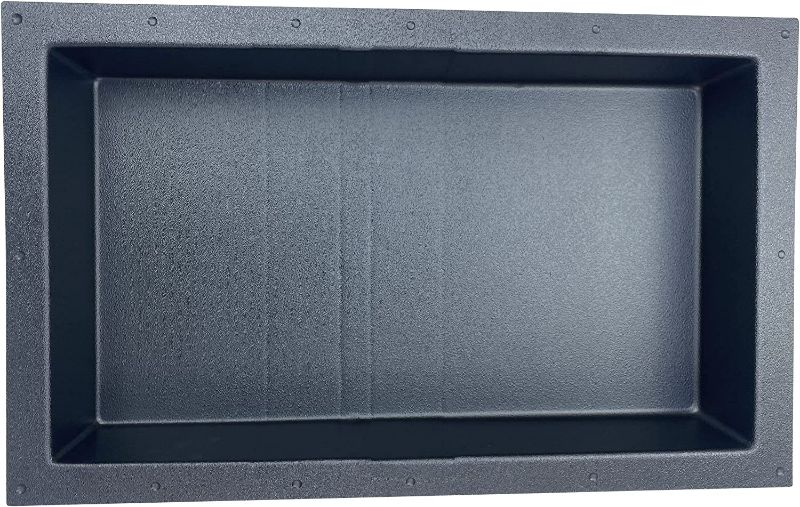 Photo 1 of AMERICAN BUILT PRO Shower Niche - Black, Matte Finish, Single/Double Shelved with Separator, ID 24" x 14" Inch, Bathroom Shelf for 12 oz shampoos and Beverages etc.