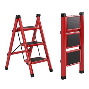 Photo 1 of 3 Step Ladder, Folding Step Stool with Upgraded Widening and Thicken Non