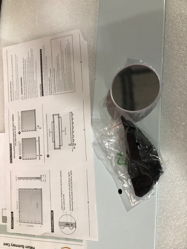 Photo 1 of **SEE NOTES**
Fenair Large Vanity Mirror with Lights and Bluetooth 28"X23"