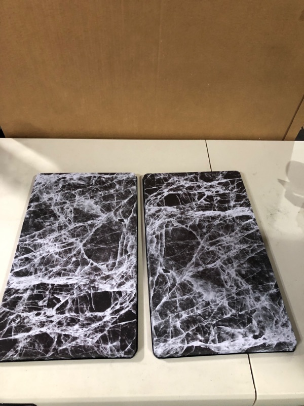 Photo 5 of *SEE NOTES* Ritadeshop Stove Top Burner Covers Black Marble Set of 2, Rectangle 11 1/4''W * 19 5/8''L * 5/8''H 