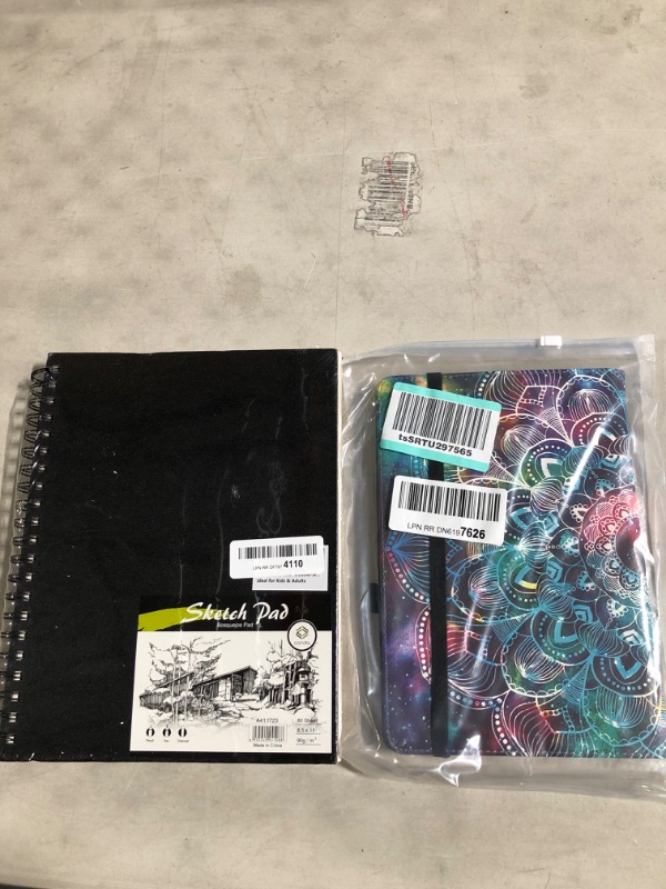 Photo 3 of Bundle: conda 8.5"x11" Hardbound Sketch Book and COOWPS Case for Amazon Kindle Fire HD 10 Tablet  Mandala Mandula Galaxy