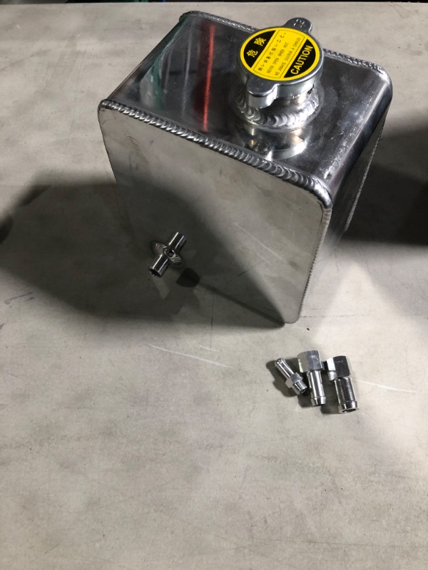 Photo 1 of 2.5L Universal Aluminum Coolant Radiator Overflow Expansion Tank 