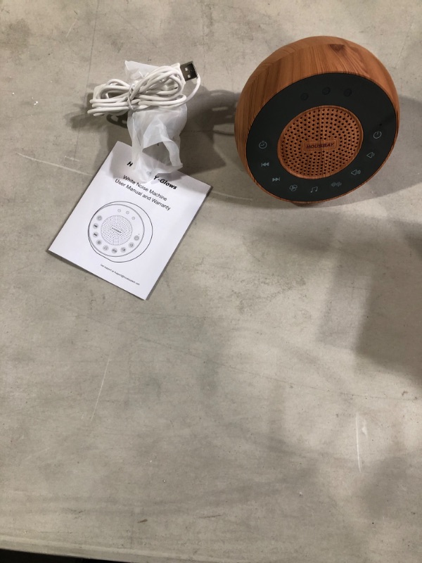 Photo 2 of Housbay White Noise Machine with 31 Soothing Sounds,-Wood Grain