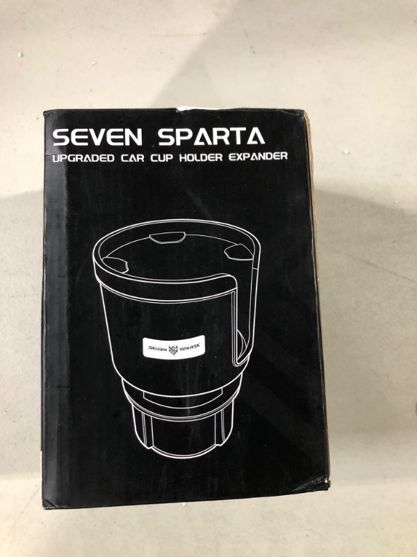 Photo 2 of Seven Sparta Car Cup Holder Expander Organizer with Adjustable Base, Compatible with Hydro Flasks 32/40 Ounce, Compatible with Yeti Ramblers 20/26/30 Ounce, Other Bottles in 3.4"-3.8" (Black)