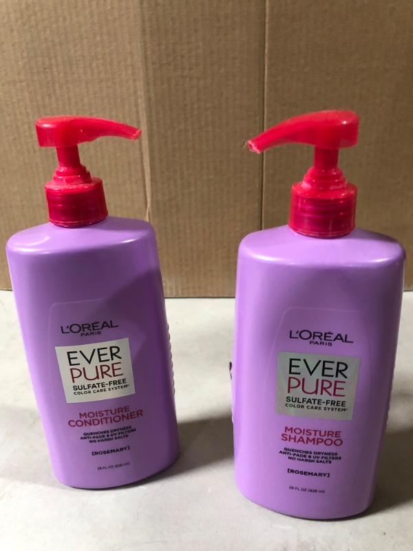 Photo 2 of *See Notes* L'Oreal Paris EverPure Moisture Sulfate Free Shampoo and Conditioner with Rosemary Botanical, for Dry Hair, Color Treated Hair, 1 kit