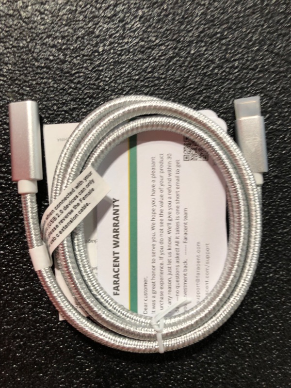 Photo 2 of Faracent USB Type C Extension Cable (3.3Ft/1m/10Gbps), USB 3.1 Type C Male to Female