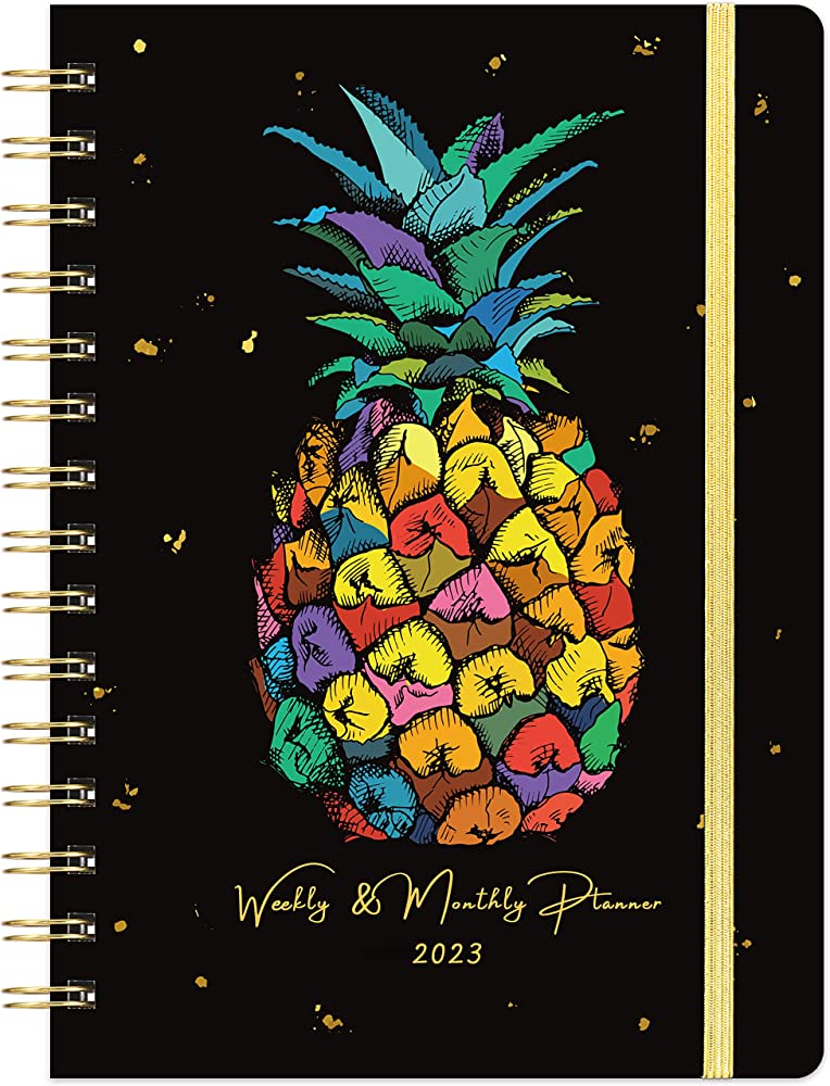 Photo 1 of 2023 Planner - Weekly & Monthly Planner 2023 from Jan 2023 - Dec 2023, 6.4" x 8.5", Planner 2023 with Flexible Hardcover, 12 Monthly Tabs, Strong Twin-Wire Binding, Back Pocket