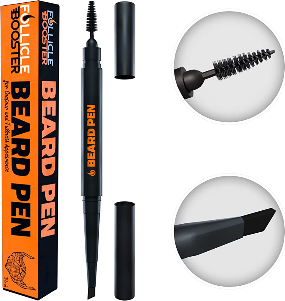 Photo 1 of Beard Pencil Filler - Black - Barber Styling Pen with Brush