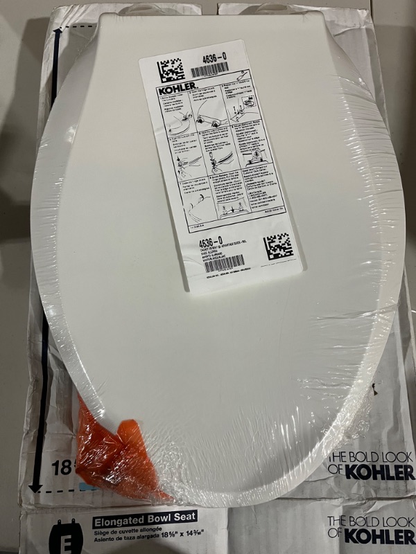 Photo 2 of *BRAND NEW* KOHLER K-4636-0 Oval Cachet Quiet Close Toilet Seat, White