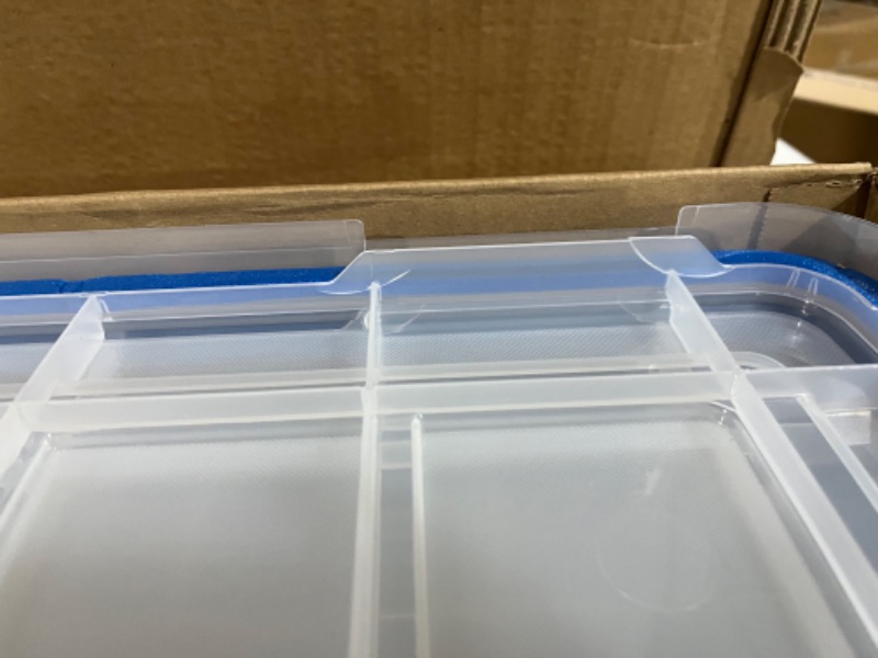 Photo 4 of *SEE NOTES* IRIS USA 26.5 Quart WEATHERPRO Plastic Storage Box (3 Pack)