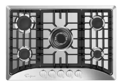 Photo 1 of 30 in. Built-in Gas Cooktop Gas Stove in Stainless Steel with 5 Sealed Burners