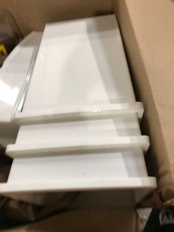 Photo 1 of VEVOR Ingredient Bin, 3 Pcs/SetWhite Shelf Ingredient Bin with Scoop and Sliding Lid, 6.6 Gallon