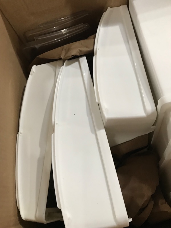 Photo 1 of VEVOR Ingredient Bin, 3 Pcs/SetWhite Shelf Ingredient Bin with Scoop and Sliding Lid, 6.6 Gallon