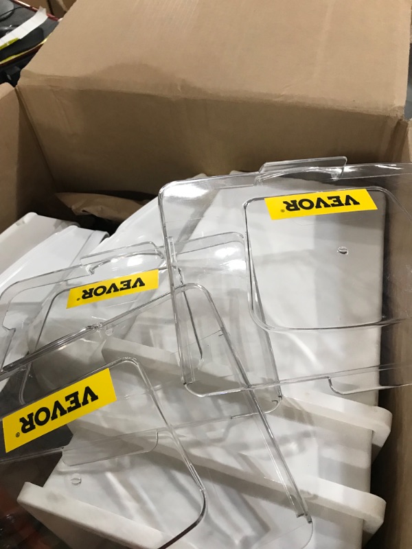 Photo 1 of VEVOR Ingredient Bin, 3 Pcs/SetWhite Shelf Ingredient Bin with Scoop and Sliding Lid, 6.6 Gallon