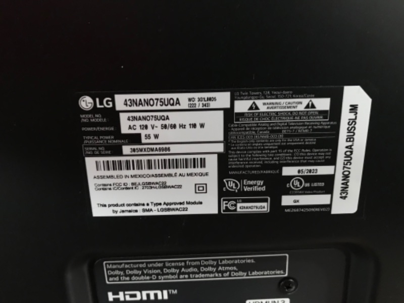 Photo 2 of **notes**LG 43-inch Class NANO75 Series 4K Smart TV
