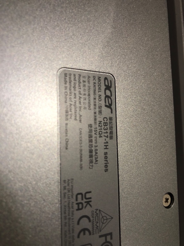 Photo 4 of Acer Chromebook 317 CB317-1H CB317-1H-C41X 17.3" 