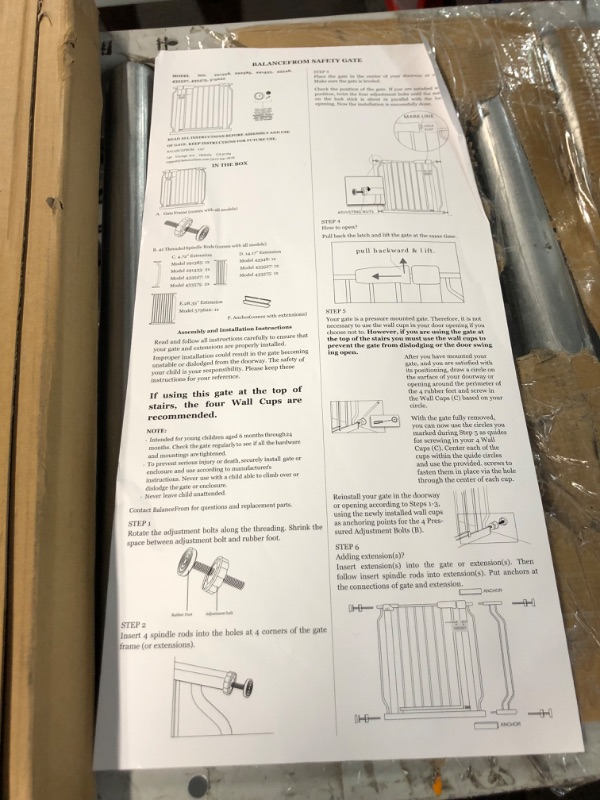 Photo 2 of BalanceFrom Easy Walk-Thru Safety Gate Fits 29.1 - 33.8" Wide