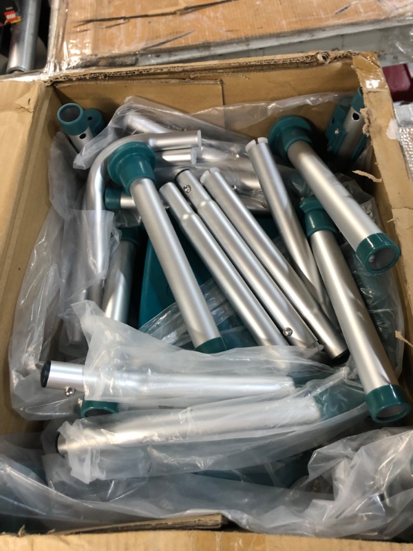 Photo 1 of [FOR PARTS] 
Hercules Series 300 lb. Capacity Adjustable Bath & Shower Chair with Quick Release Back & Arms - Teal