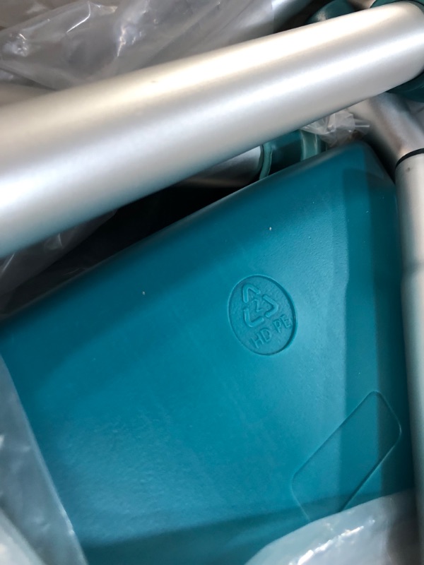 Photo 4 of [FOR PARTS] 
Hercules Series 300 lb. Capacity Adjustable Bath & Shower Chair with Quick Release Back & Arms - Teal