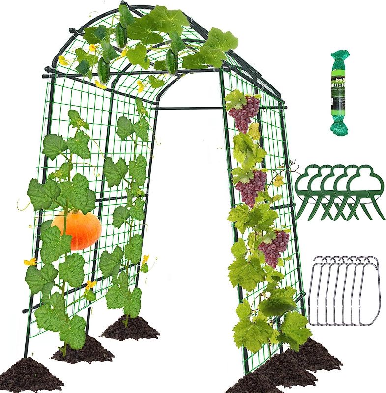 Photo 1 of **STOCK PHOTO REFERENCE ONLY** Lalahoni Garden Arch Trellis for Climbing Plants Outdoor - 7 ft