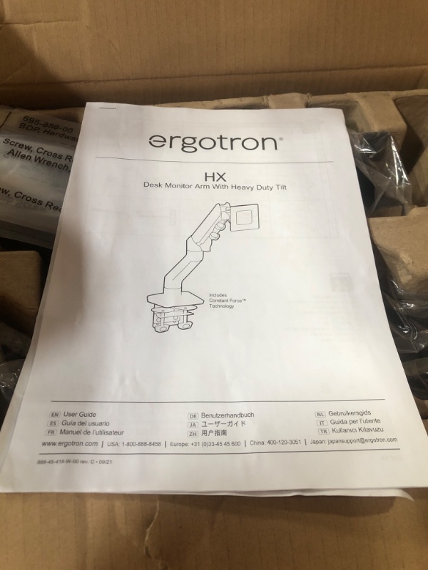 Photo 3 of Ergotron – HX Single Ultrawide Monitor Arm with HD Pivot – Matte Black