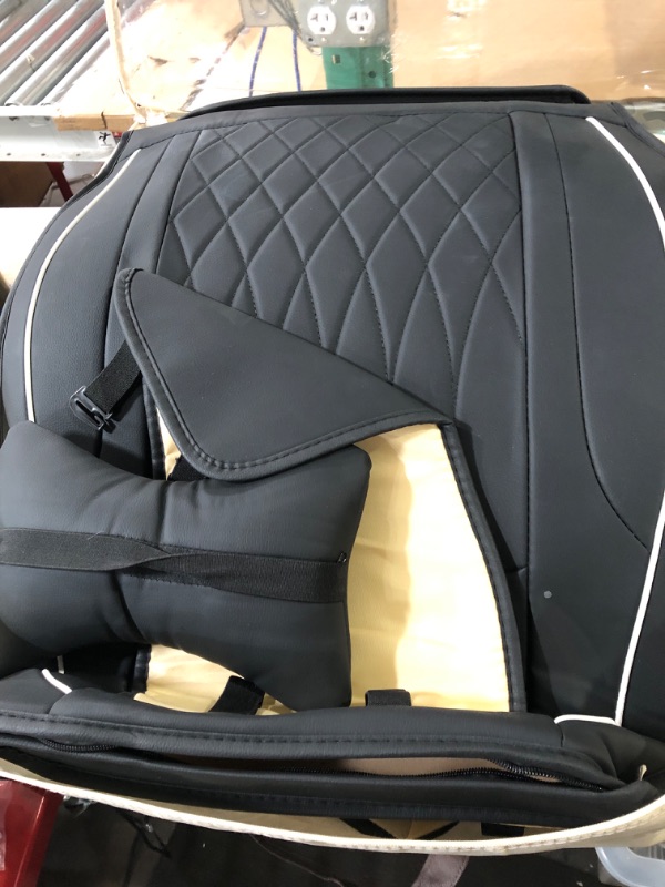 Photo 2 of FREESOO Car Seat Cover Leather, Waterproof Seat Covers Full Set Automotive Cushion Universal Fit 