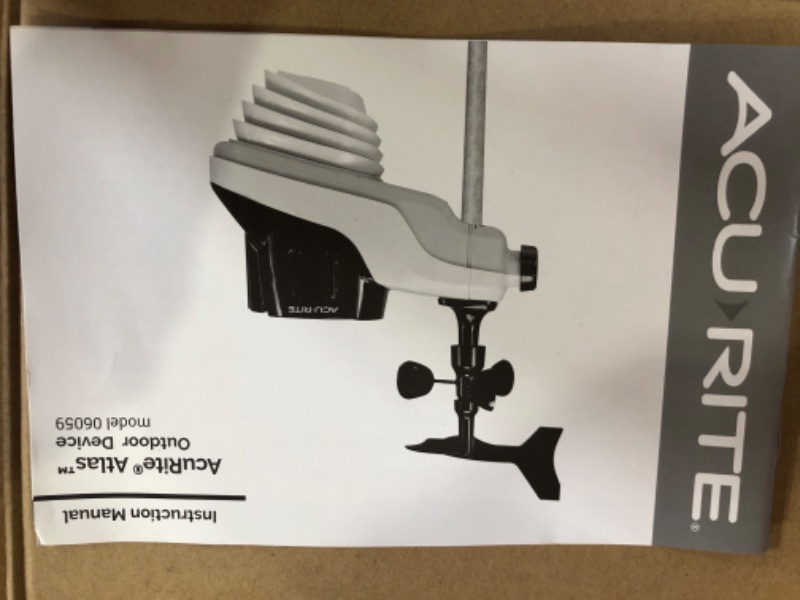 Photo 6 of **SEE NOTES** AcuRite Atlas 01007M Weather Station with Temperature and Humidity Gauge, Rainfall, Wind Speed, Direction & Lightning Detection for Home Forecast