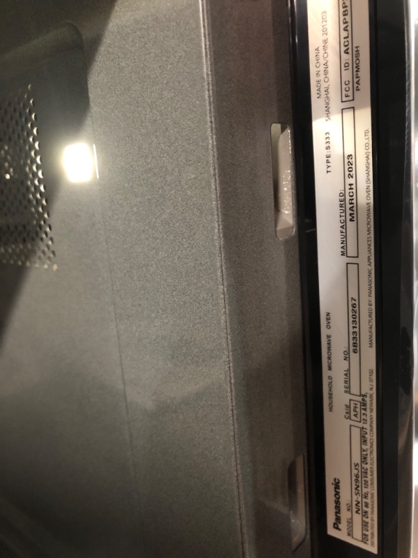 Photo 2 of **USED BUT APPEARS NEW** Panasonic 2.2 Cu. ft. Countertop Microwave in Stainless Steel Built-in with Cyclonic Wave Inverter Technology and Sensor Cook, Silver