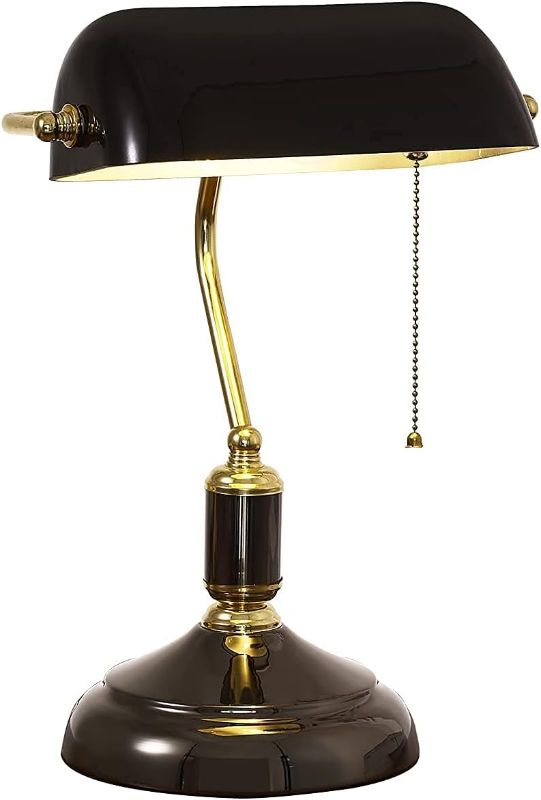 Photo 1 of Yeefamons Traditional Bankers Lamp, Black lamp Shade,