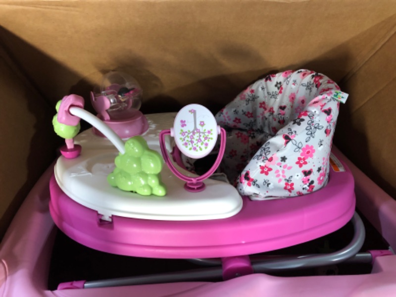 Photo 2 of Disney Baby Minnie Mouse Music and Lights Baby Walker with Activity Tray (Garden Delight)