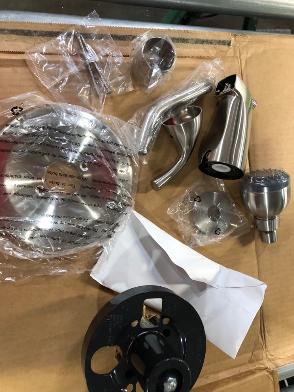 Photo 1 of Delta Foundations Brushed Nickel 1-Handle Bathtub and Shower Faucet with Valve B114915C-SS