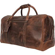 Photo 1 of Handmade Leather Travel Duffel Bag - Airplane Underseat Carry On Bags by Rustic Town